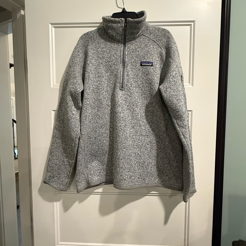 Patagonia Gray Quarter-Zip Fleece Pullover